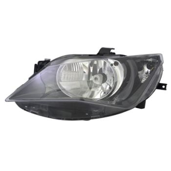 Seat Ibiza 2012-2015 Zwart Koplamp Links