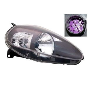 Fiat Grande Punto 2008-2012 Koplamp Zwart Rechts
