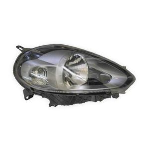 Fiat Punto + Evo Zwart Koplamp Rechts