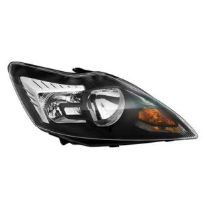 Ford Focus 2008-2011 Zwart/Chrome Koplamp Rechts