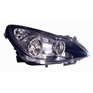 Opel Corsa D 2006-2010 Zwart Koplamp Rechts