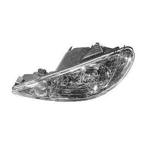 Peugeot 206 2xH7 Helder Glas Koplamp Rechts