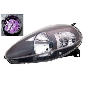 Fiat Grande Punto 2008-2012 Koplamp Zwart Links