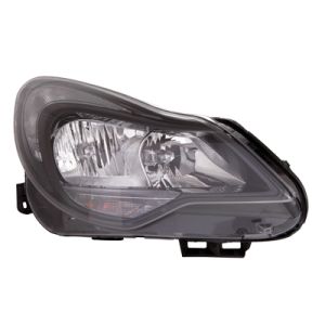 Opel Corsa D 2011-2013 Zwart Koplamp Rechts